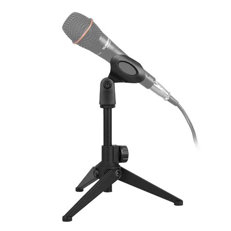 TSV Universal Adjustable Desk Microphone Stand Portable Foldable Tripod ...