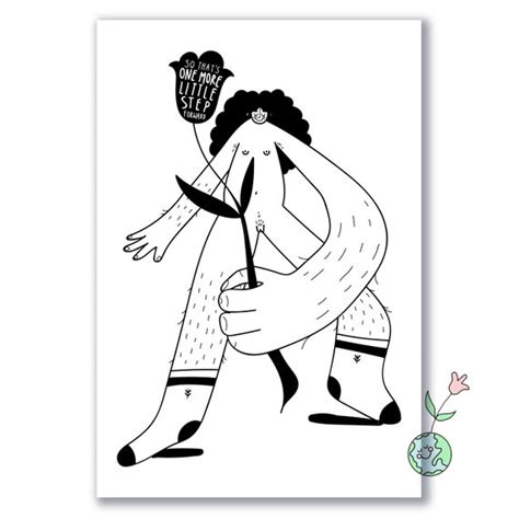 Cute One step at a time art print Positive art print Positive ...