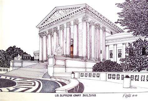 Supreme Court Building Drawing at GetDrawings | Free download