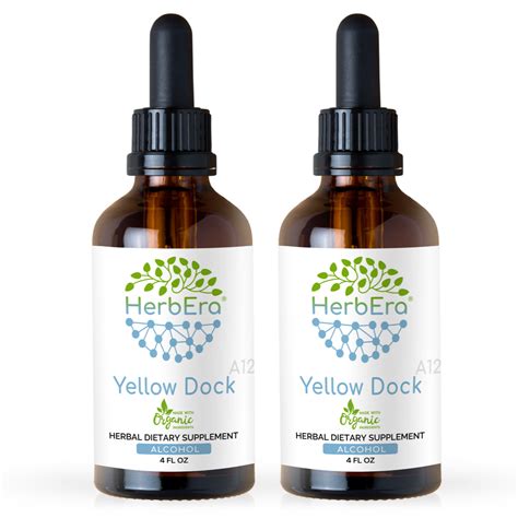 Yellow Dock Alcohol Herbal Extract Tincture, Super-Concentrated Organic ...