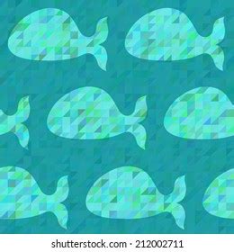 Whales Seamless Pattern Included Swatches Stock Vector (Royalty Free ...