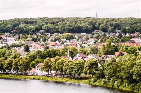 Aerial view of a small town 19563691 Stock Photo at Vecteezy