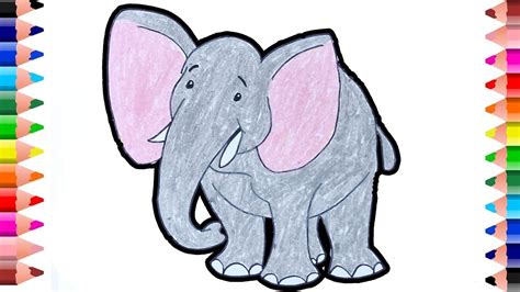 elephant drawing easy with colour - Shelby Rafferty