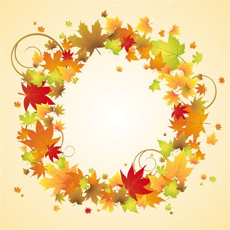 Premium Vector | Autumn leaves frame with space