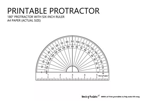 printable protractor pdf free printable paper - printable protractor world of printables - Ellie ...