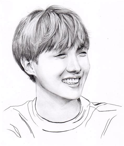 NAMIL ART: Pencil Portrait Drawing - BTS. J-HOPE (K-pop Pencil ...