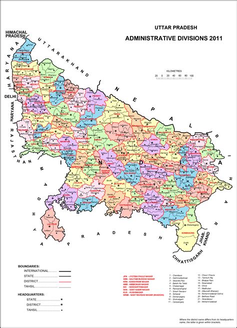 High Resolution Map of Uttar Pradesh [HD] - BragitOff.com