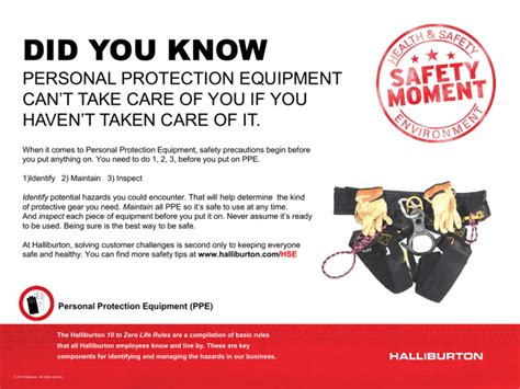 Safety Moment #23 - Personal Protection Equipment