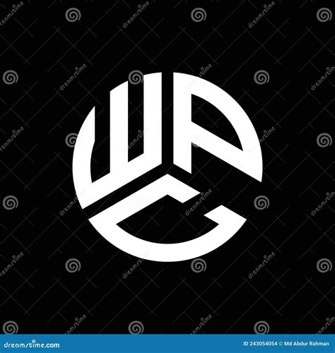 WPC Letter Logo Design on Black Background. WPC Creative Initials Letter Logo Concept Stock ...