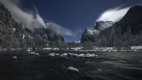 Yosemite National Park Wallpaper 4K, Landscape, Winter