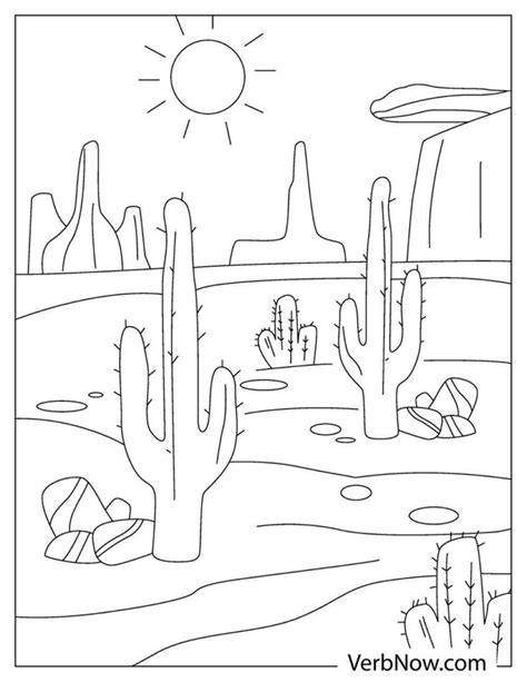 Free DESERT LANDSCAPE Coloring Pages for Download (Printable PDF ...