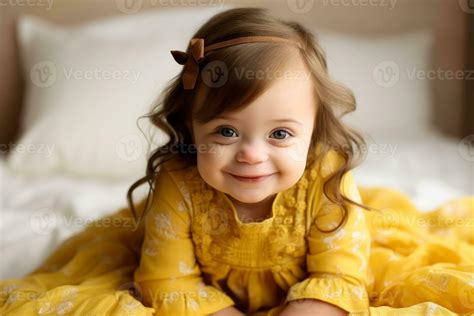 Down syndrome baby girl 28714313 Stock Photo at Vecteezy