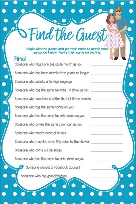 Couples Shower Games Printable