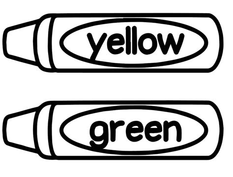 Yellow and Green Crayons