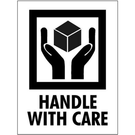 3" x 4", "Handle With Care" Labels - Correct Products