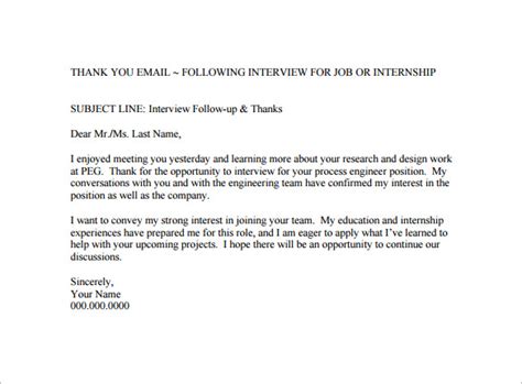 14+ Thank You Email After Interview - DOC, Excel, PDF