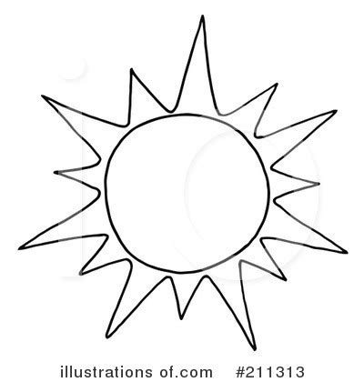 24+ Sun Outline Clip Ar... Sun Clipart Black And White | ClipartLook