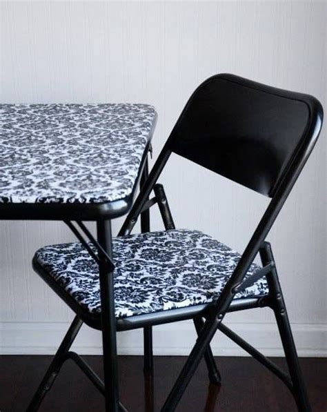 How to Recover a Folding Table and Chairs | Card table and chairs ...