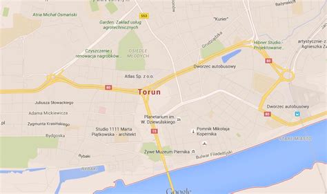 Map of Torun