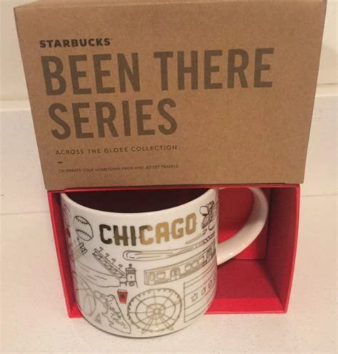 Chicago Starbucks Holiday 2018 Been There Coffee Mug White Gold Red ...