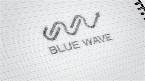 Blue wave logo on Behance