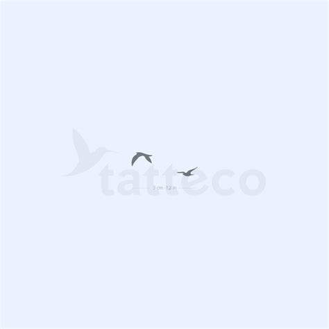 Two Flying Birds Semi-Permanent Tattoo - Set of 2 – Tatteco