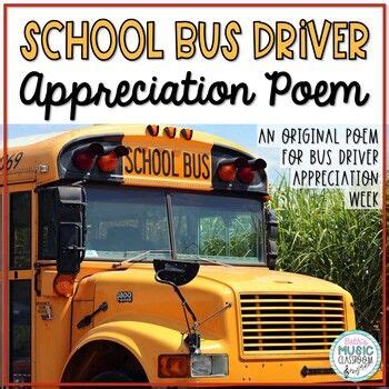 Bus Driver Appreciation Day & Week, My Bus Driver - Original Poem in 2024 | Bus driver ...