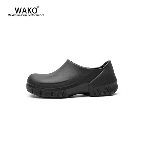 WAKO Anti Skid Chef Shoes For Men Non Slip Hotel Restaurant Kitchen Work Shoes Waterproof Safety ...