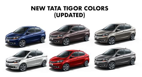 Tata TIGOR Colors: Blue, Silver, Red, White, Grey, Brown (Updated ...