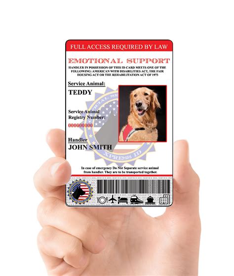 Emotional Support Animal ID Card | Free Access To Animal Registry