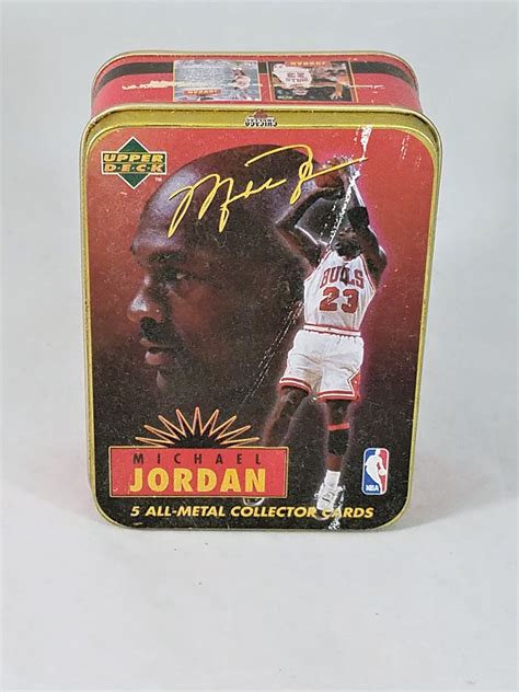 1996 Upper Deck Michael Jordan Metal Tin Set Of 5 Metal Cards | Heroes Sports Cards