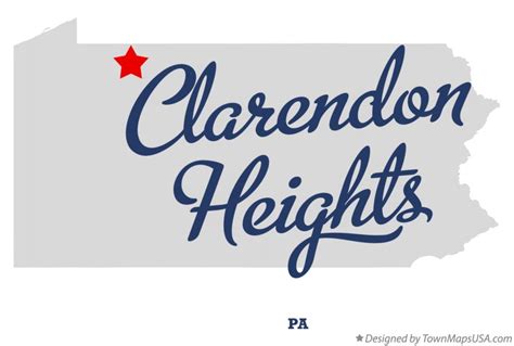 Map of Clarendon Heights, PA, Pennsylvania