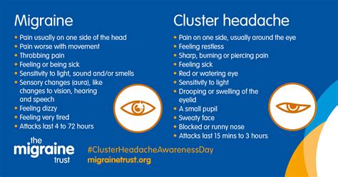 Cluster headache vs migraine - The Migraine Trust