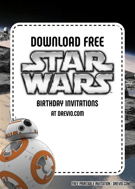 Free Printable Star Wars Birthday Party Invitations - FREE PRINTABLE ...