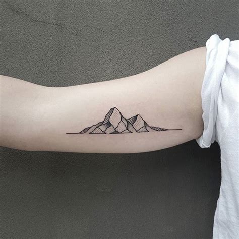 Geometric mountain tattoo - Tattoogrid.net