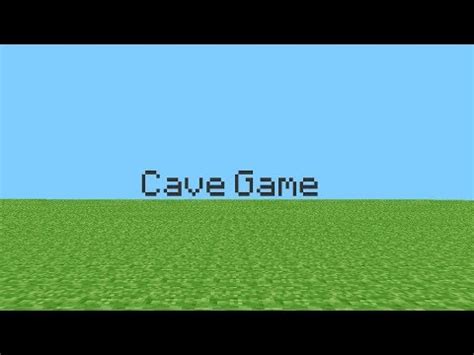 Minecraft Cave Game Test (unofficial) - YouTube