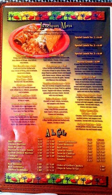 Casa Fiesta Mexican Grill Menu - Urbanspoon/Zomato