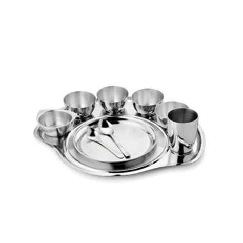 Stainless Steel Thali Set at Rs 90 /piece | Stainless Steel Dinner ...