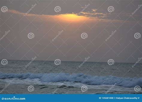 Sunrise stock photo. Image of pondicherry, bengal, sunrise - 135681008