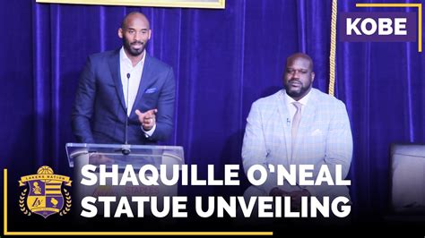 Kobe Bryant's Speech At Shaq's Statue Unveiling - YouTube