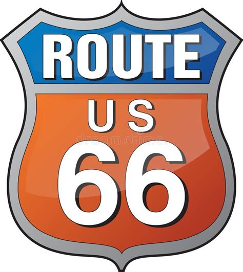 Route 66 logo stock vector. Illustration of printed, american - 26743932