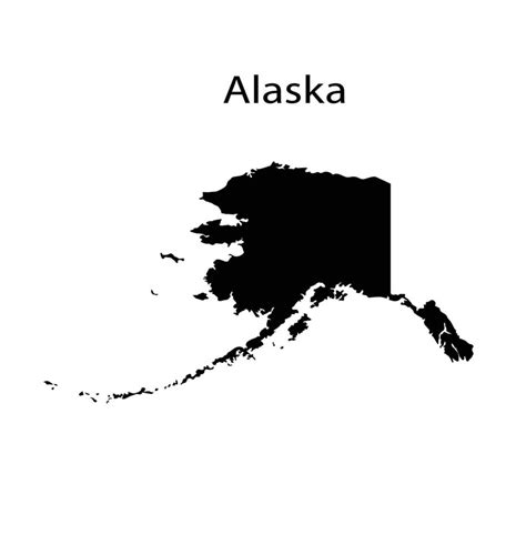 Alaska Map Silhouette in White Background 8630346 Vector Art at Vecteezy