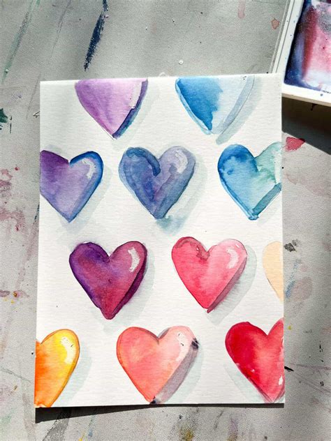 Easy Valentine's Day Watercolor Painting Idea - Crafty Art Ideas