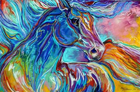 PAINTED PONY ABSTRACT in PASTEL - by Marcia Baldwin from Paintings Pastels Art Gallery