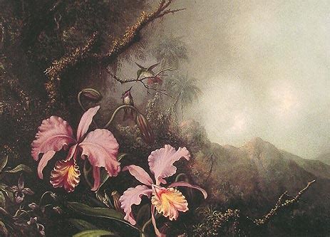 Two Orchids in a Mountain Landscape | Martin Johnson Heade | Painting ...