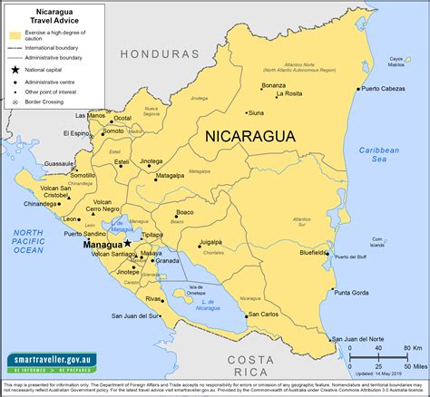 Map Of Nicaragua Beaches