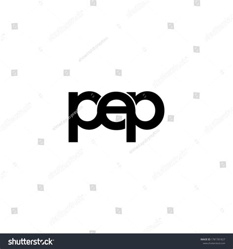 Pep Letter Original Monogram Logo Design Stock Vector (Royalty Free) 1781781827