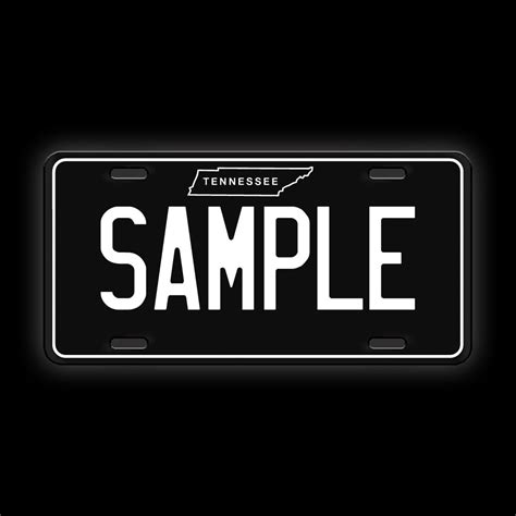 Black Custom Tennessee License Plate – Limitless Workshop