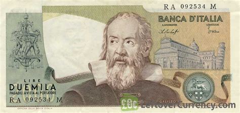 2000 Italian Lire banknote (Galileo) - Exchange yours for cash today