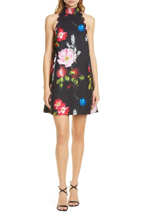 Ted Baker London Tanii Floral Scallop Shift Dress | Ted baker dress ...